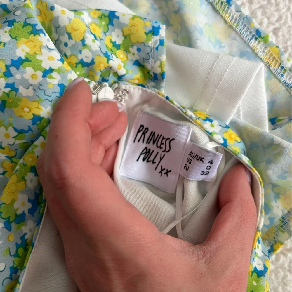 Princess Polly Blue and Yellow Floral Dress - Picture 3 of 3